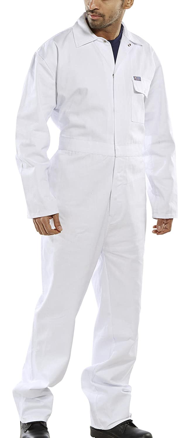 Beeswift CDBSW50 CLICK COTTON DRILL BOILERSUIT WHITE 50