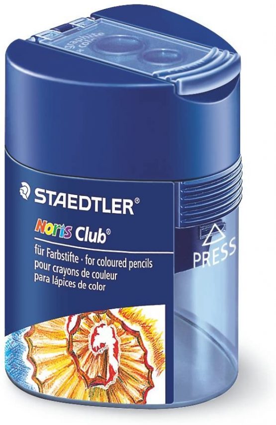 STAEDTLER Noris Club 512 128 Double Sharpener Triangular Pack of 10 in Cardboard Box