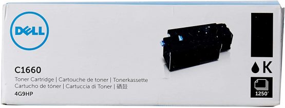 Dell 7C6F7 4G9HP Laser Toner Cartridge for Dell C1660W Printer - Black