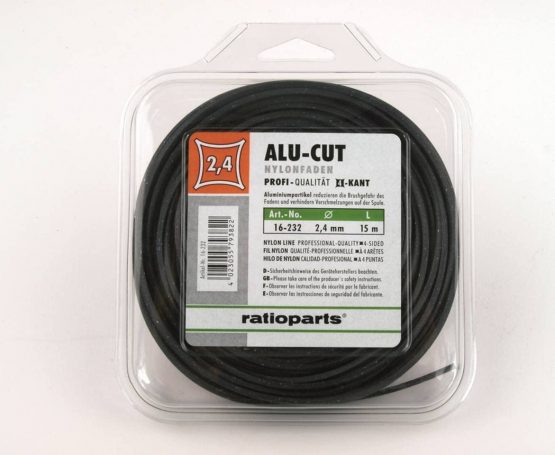 Ratioparts 016,230 Nylon Thread 1.6 mm Alu-Cut 15 m Trimmer Line 4-Point Line Black
