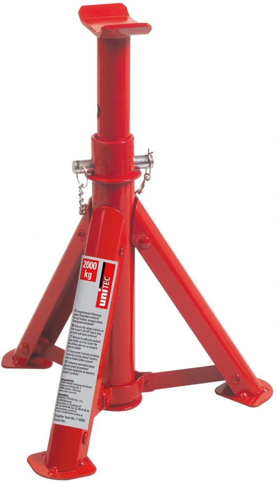 Unitec 10899 Axle Stand Collapsible 2 Tonnes
