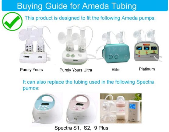 Replacement Tubing for Ameda Purely Yours Breast Pump, Retail Pack, 2 Tubes/Pack; Made by Maymom - Image 4