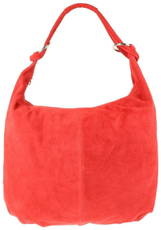 Girly Handbags Italian Leather Suede Hobo Shoulder Bag - Image 4
