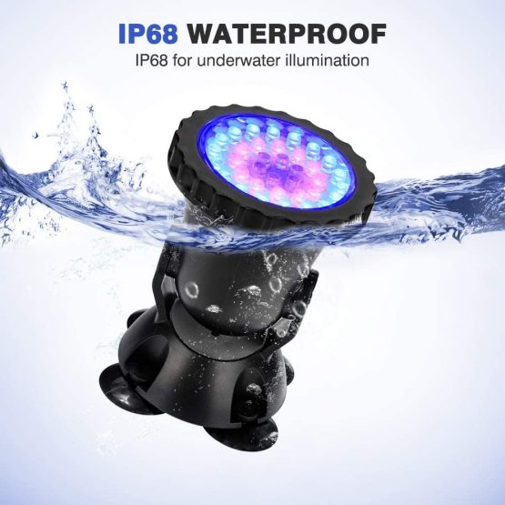 GreenSun LED Lighting Garden Pond Light, Underwater RGB Spot Lights, Color Changing LED Aquarium Light, Fish Tank Light with Remote Controller(Set of 4 Lights) - Image 4