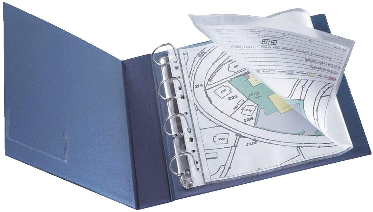 Q-Connect Punched Pocket Polypropylene Top Opening A3 (Pack of 10), Blue