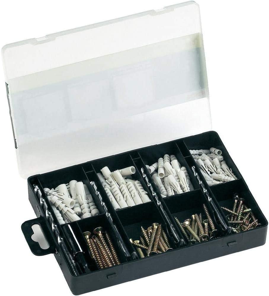 Bosch Accessories Home and Garden 2607019511 Fixing-Set, 0 V, Silver, Set of 173 Piece