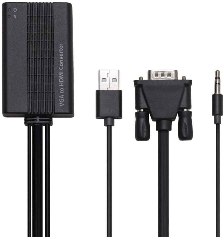 Syba VGA to HDMI Converter with Audio Support, Black - Image 2