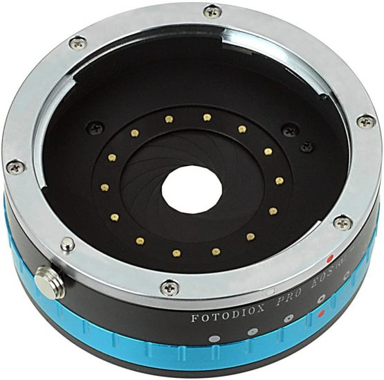 Fotodiox Pro Iris Lens Mount Adapter Compatible with Canon EOS EF Lenses to Sony E-Mount Cameras - Image 2
