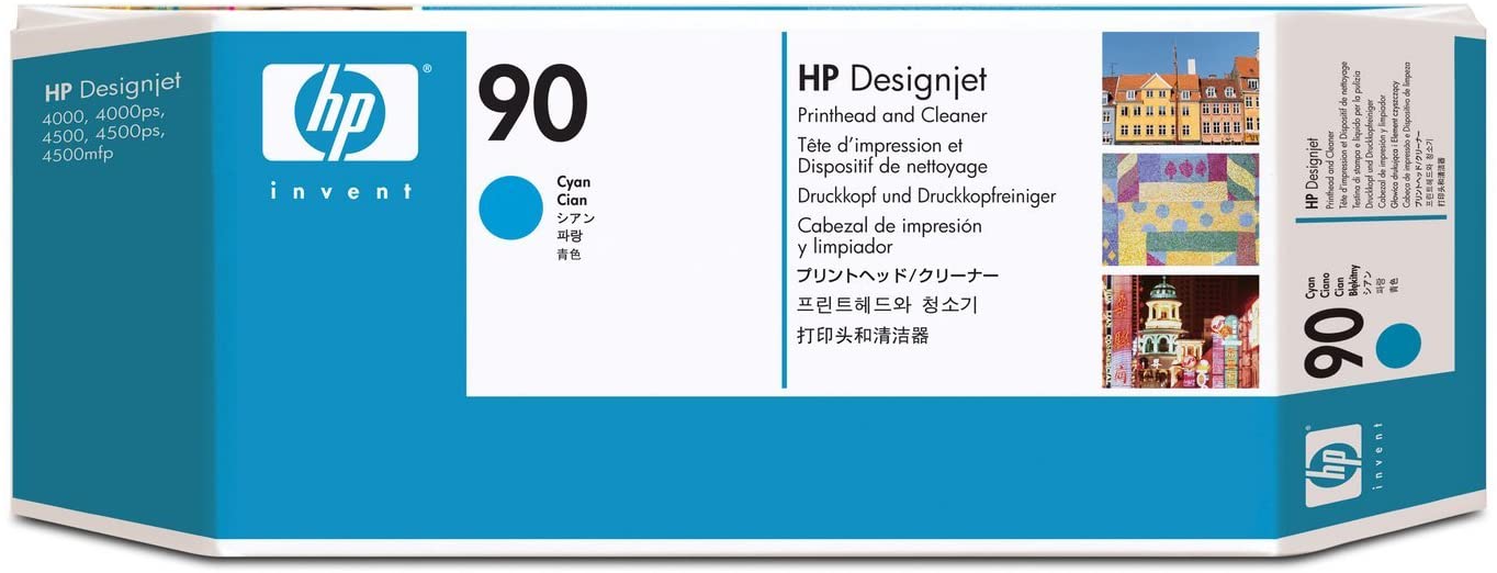 HP 90 - C5055A - 1 x Cyan - Printhead with cleaner - For DesignJet 4000, 4020, 4500, 4520, DesignJet Scanner 4520 - Image 3