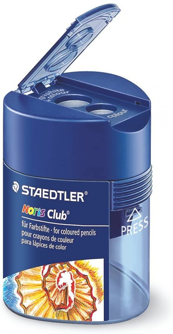 STAEDTLER Noris Club 512 128 Double Sharpener Triangular Pack of 10 in Cardboard Box - Image 2