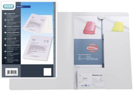 Elba Image + Black Plastic File Files (Plastic, Black, A4)