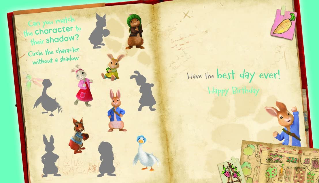 Peter Rabbit PE011 General Birthday Card Multi Colour, 182x160mm - Image 2