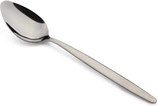 Grunwerg Economy Collection Stainless Steel Dessert Spoon, Mirror Polished Finish, Extra Value Pack of 12, Steel, 18 x 4 x 2 cm