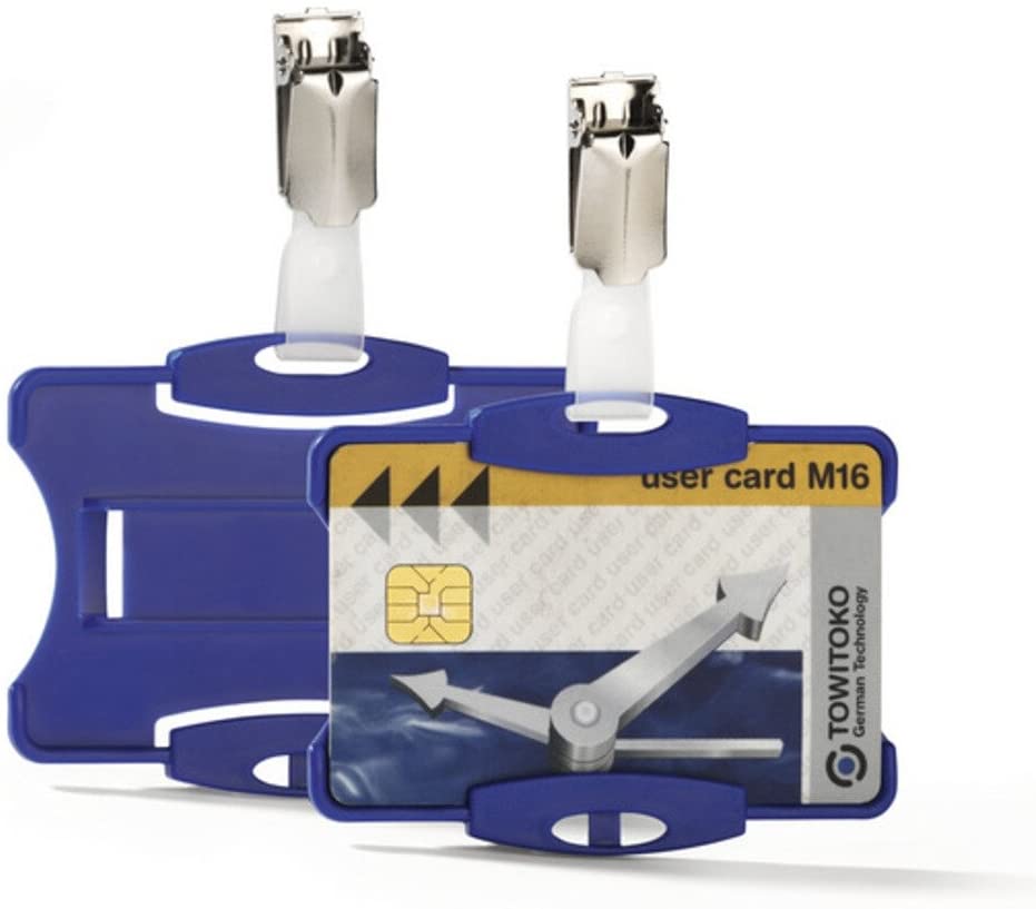 Durable Duo Security Pass Holder 54 x 85 mm Blue, For 1 card