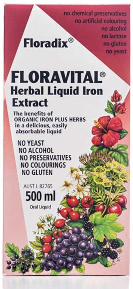 Floradix Floravital Liquid Iron and Vitamin Formula (500 ml), 500 ml (Pack of 1)