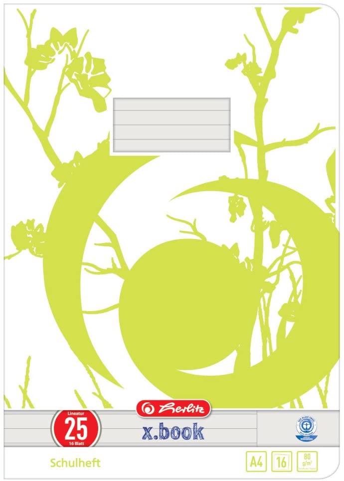 Herlitz 3352507 LandR Octave Exercise Book A6 Squared 70 g/m², 32 Pages, White