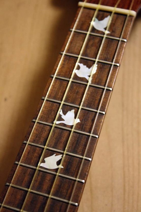 Inlaystickers Decal for Ukulele - Doves Fretboard Markers & Hawaiian Honeycreeper Set, UK-268HHC-AZ - Image 2
