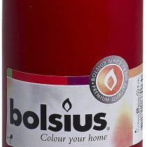 Bolsius Pillar Candle Small , "Dark Red 58 mm Width"