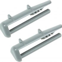 Spares2go Plastic Rear Rail End Caps for Beko Dishwasher (Pack of 2)