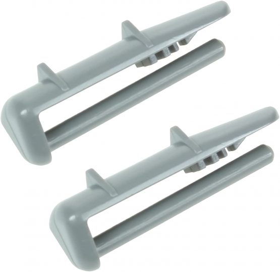 Spares2go Plastic Rear Rail End Caps for Beko Dishwasher (Pack of 2)