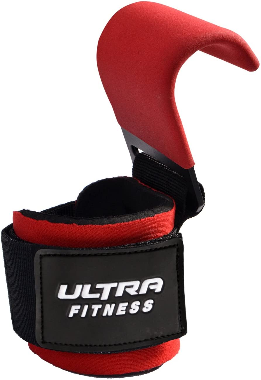 Weight Lifting Hooks Black Straps Pair - Image 3