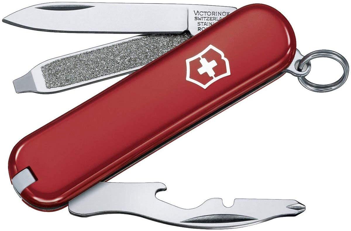 Victorinox Rally Swiss Army Knife Small, Multi Tool, 9 Functions, Bottle Opener, Screwdriver, Red