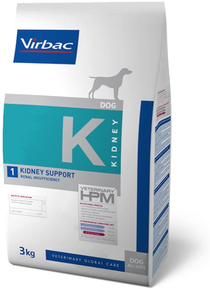 Virbac Veterinary HPM Dog Kidney Dog Food, 3 kg Bag, Size S