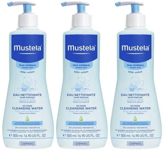 Mustela No-Rinse Cleansing Water 3 x 500ml - Image 3