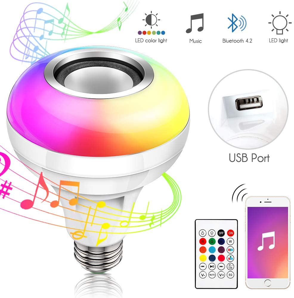 Haofy LED Music Light Bulb