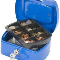 Q Connect 6 inch Cash Box - Blue