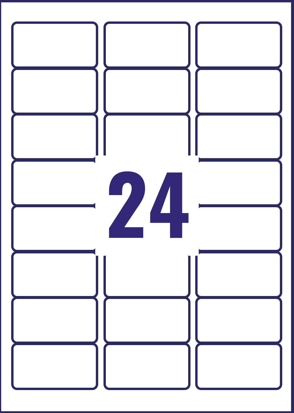 Avery Smudge Free, Printable, Address Labels, Quickdry, 63.5 x 33.9 mm, White, 24 Labels per Sheet - Image 4