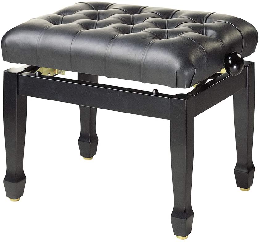 Stagg PB85 BKP LBK Concert Piano Bench - Black, Black Polish