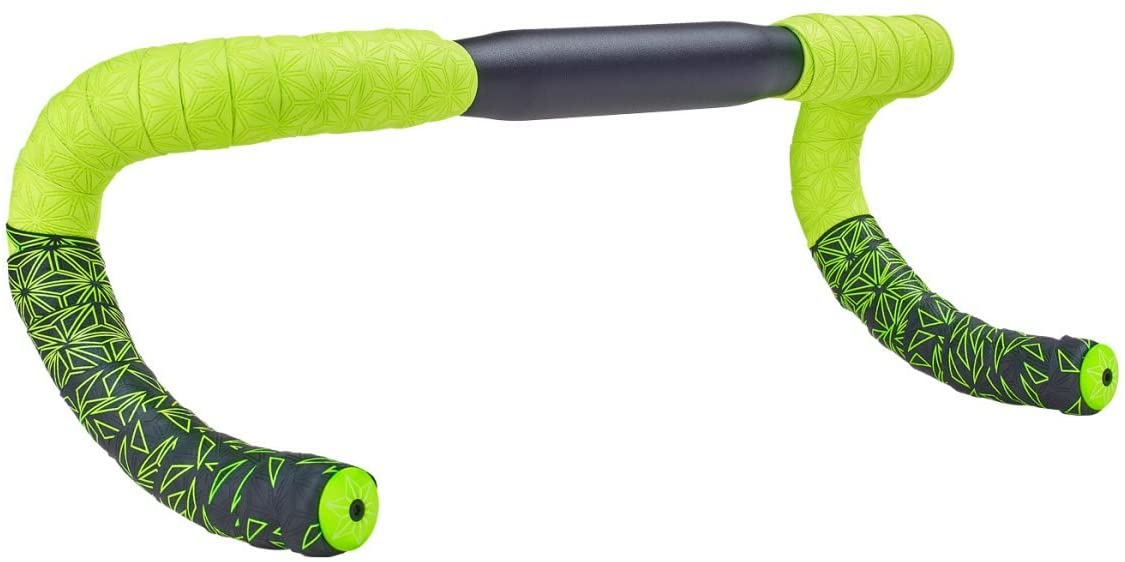 SUPACAZ BIKE BARTAPE, SUPER STICKY KUSH, STAR FADE, NEON YELLOW PLUS ANO BLACK PLUGS, NEON YELLOW + ANO BL, Value Not Found - Image 4