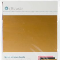 Silhouette Blk/Gld/Pk-Metal Etching Sheets, Acrylic, Multicolour, 12.95x17.78x0.25 cm