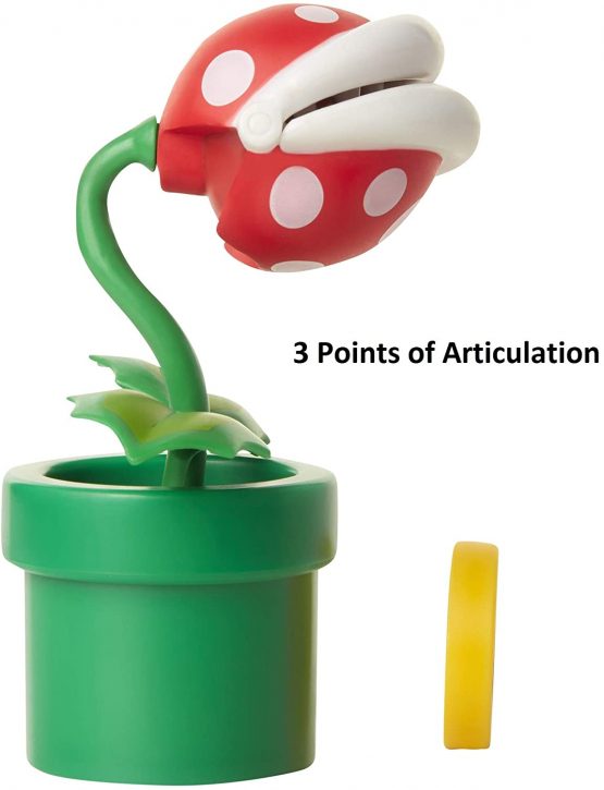 Jakks Pacific Nintendo Piranean Plant Figure with Question Box, Multi-Colour, 10 cm (72632) - Image 2