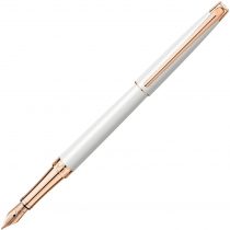 Caran d'Ache CD4791.001 Nib M Leman Slim Fountain Pen - White