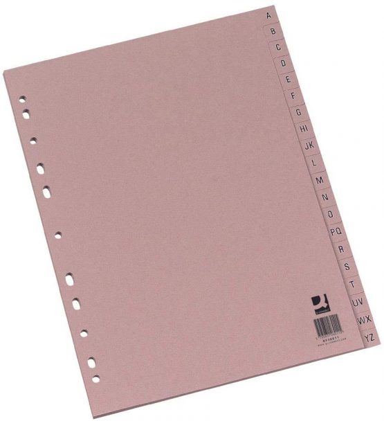Q-Connect A4 KF26011 A-Z Index Multi Punched 20 Part Manilla