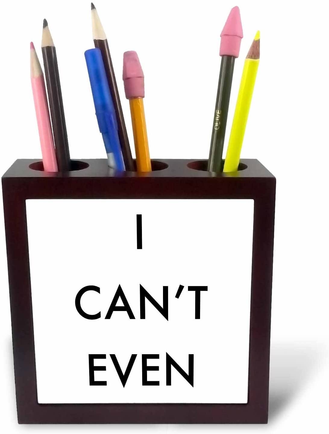 3dRose ph_235351_1 5-Inch I Cant Even. Tile Pen Holder - Image 2