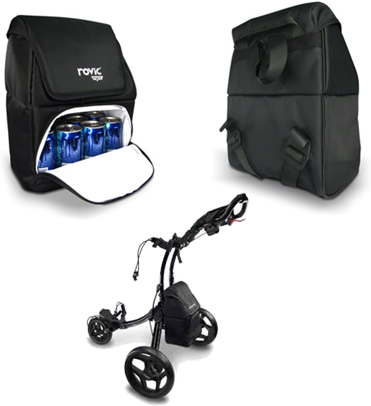 Rovic RV1C Golf Trolley Cooler Bag, Black - Image 2