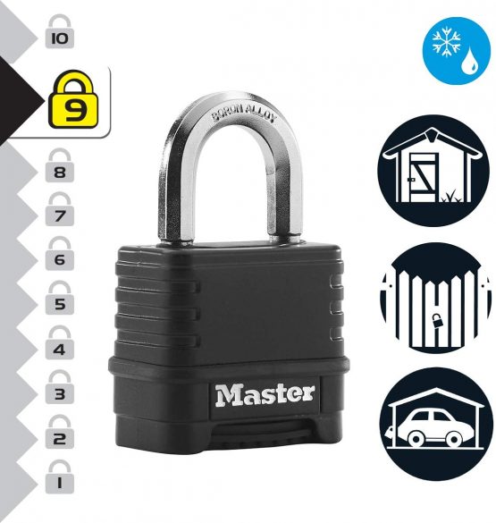 MASTER LOCK Heavy Duty Padlock [Combination] [Zinc] [Outdoor] M178EURD - Best Used for Storage Units, Sheds, Garages, Trailers and More - Image 3