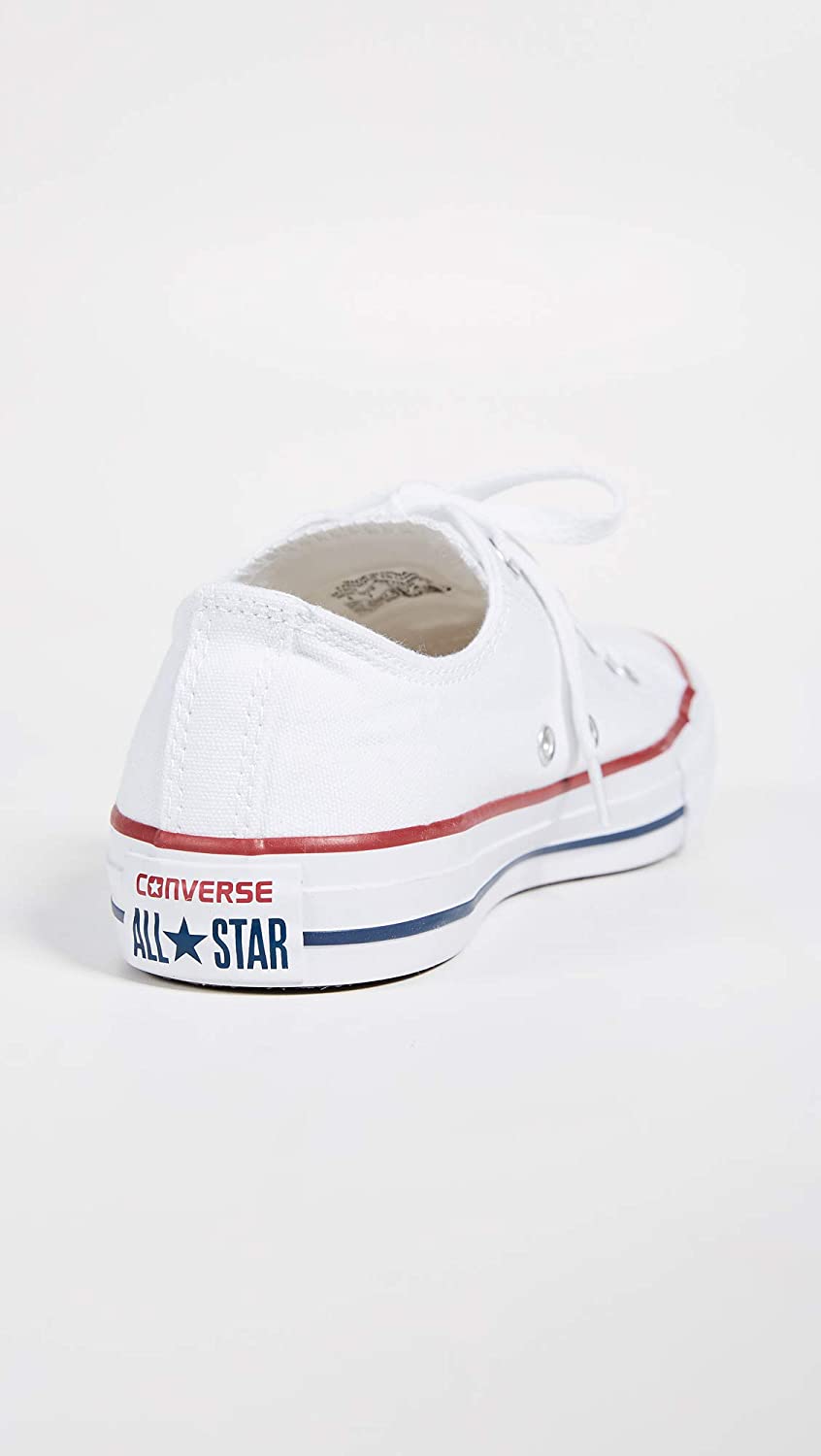 Optical White Converse Low Tops size 6 UK, White Canvas - Image 4