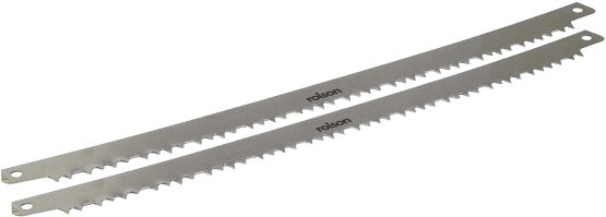 Rolson 58925 2 Piece Bow Saw Blade, Silver