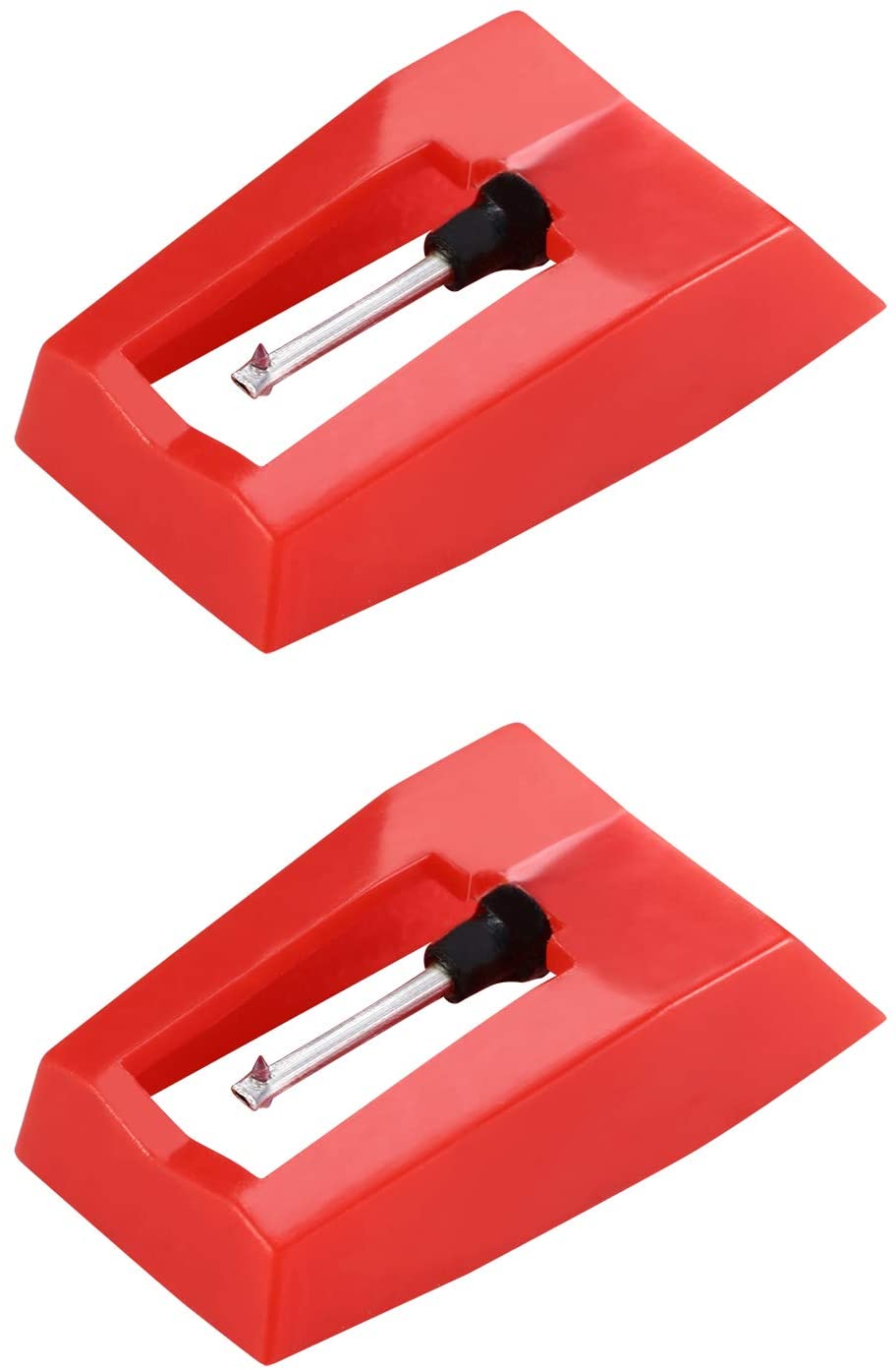 8 Pieces Record Player Needle Turntable Diamond Replacement Stylus Needles for Vinyl Record Player, red - Image 2