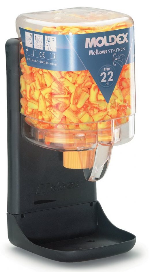 Moldex 7625 SNR 22 Disposable Foam Earplugs Mellows Station (250 Pairs)