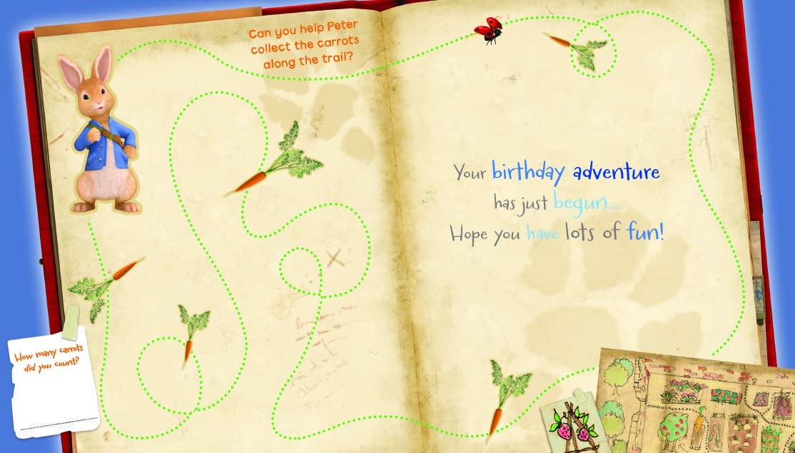 Peter Rabbit PE009 BOY Birthday Card Multi Colour, 182x160mm - Image 2