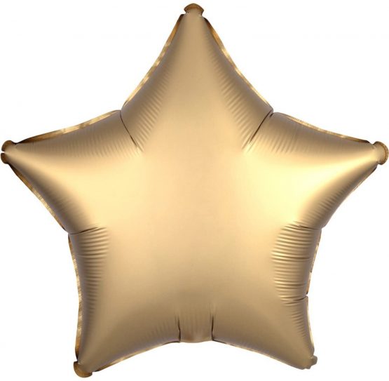 amscan 10118456 Gold Star Satin Foil Balloon-1 Pc