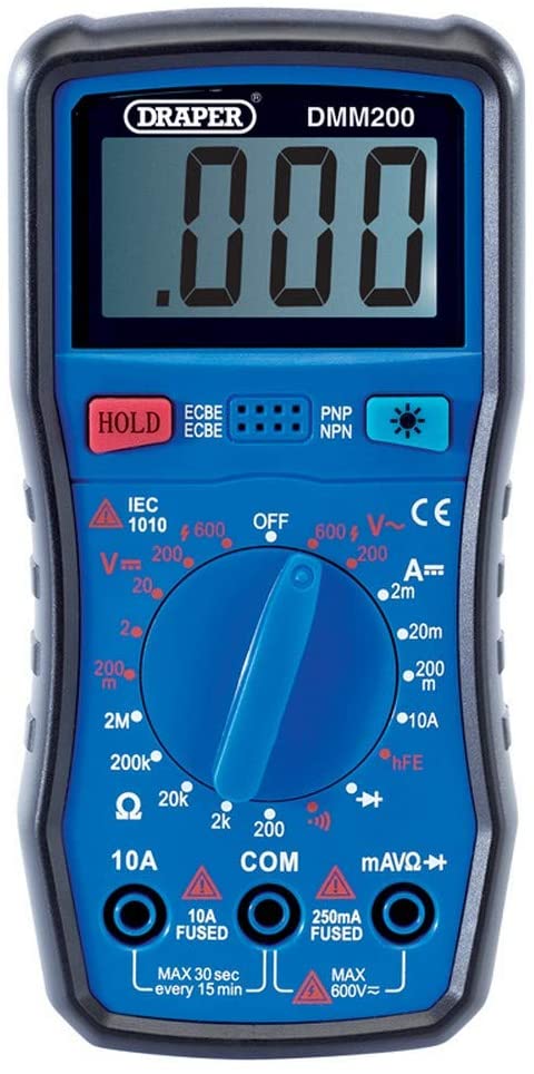 Draper Digital Multimeter, Blue