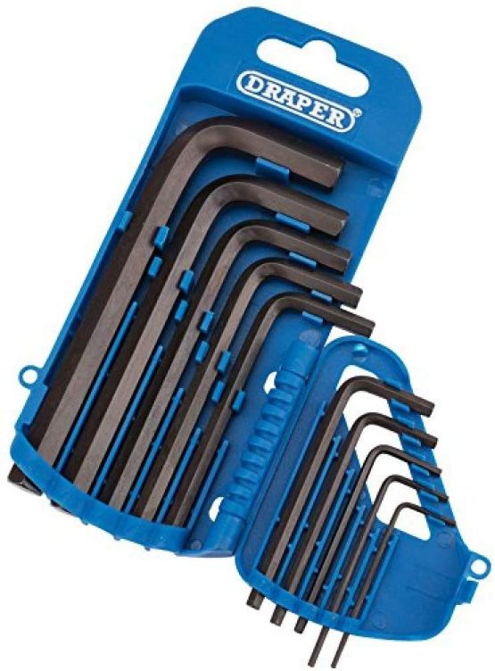 Draper 33688 Imperial Hexagon Hexagon Allen Key Set, 10 Pieces