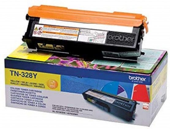 Brother TN-328Y Toner Cartridge, Yellow, Single Pack, Super High Yield, Includes 1 x Toner Cartridge, Brother Genuine Supplies