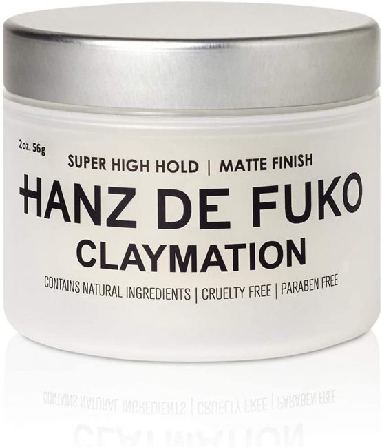 HANZ DE FUKO Claymation | Premium All Natural Clay-Wax Hybrid Styling Product with High Hold Matte Finish | All Hair Types | 56g